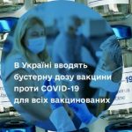 В Україні вводять бустерну дозу вакцини проти COVID-19 для всіх вакцинованих В Україні вводять бустерну дозу вакцини проти COVID-19 для всіх вакцинованих