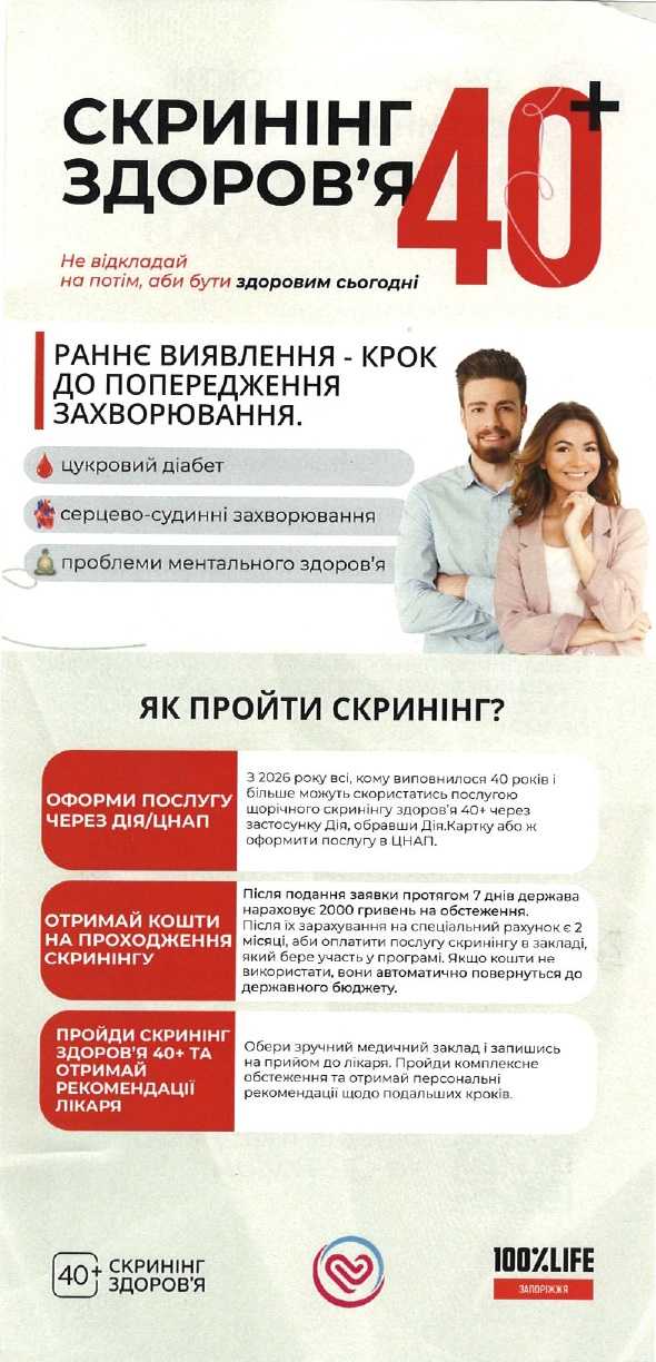 Скринінг здоров'я 40+